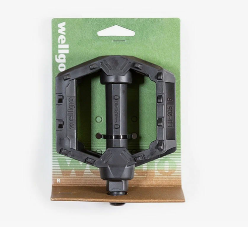 Педали Wellgo PLATFORM пластиковые, 112x99x32мм, резьба 9/16", шариковые подшипники, черные