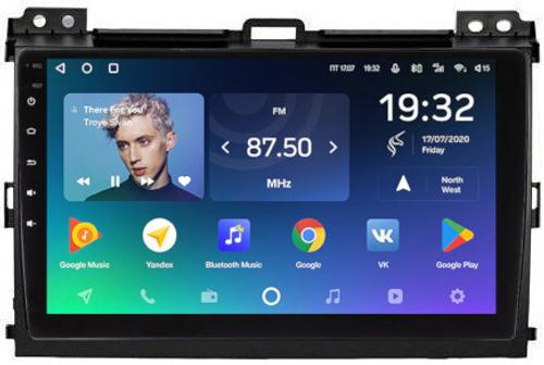 Магнитола для Toyota Land Cruiser Prado 120, Lexus GX470 (экран климата внизу) - Teyes CC2 PLUS монитор 9" QLED, Android 10, Быстрая, SIM-слот