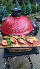 Керамический гриль Kamado Joe Classic II, 46 см (красный), с ножками и столиками