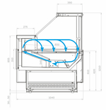 Гастрономическая витрина BAVARIA 4 Carboma GC110 VM 2,5-1 (версия 2.0) (без боковин)