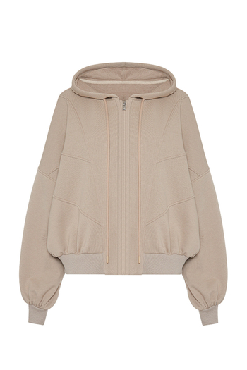 Толстовка с рельефными швами Крем