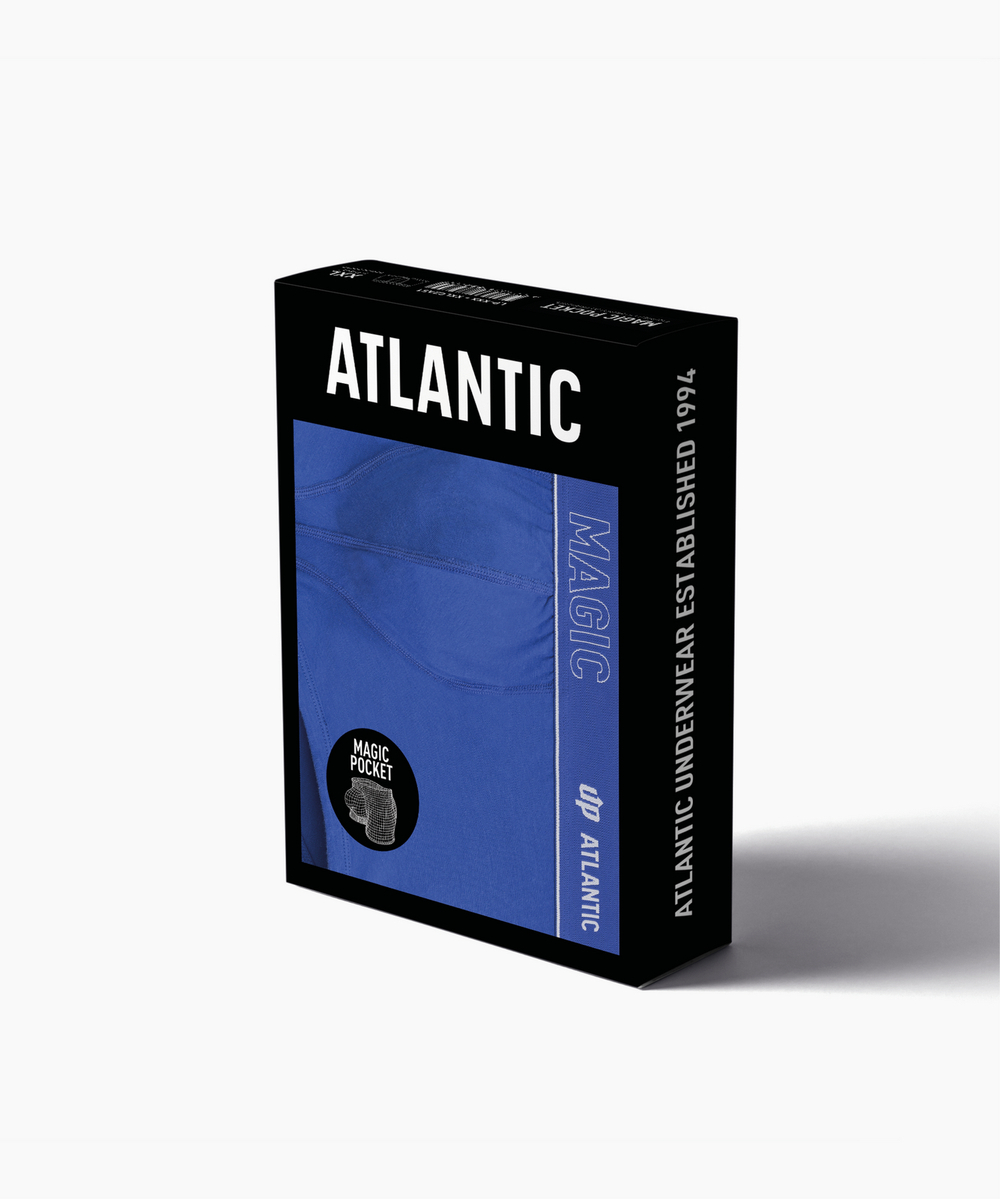 Мужские трусы шорты Atlantic, 1 шт. в уп., хлопок, голубые, MH-1200