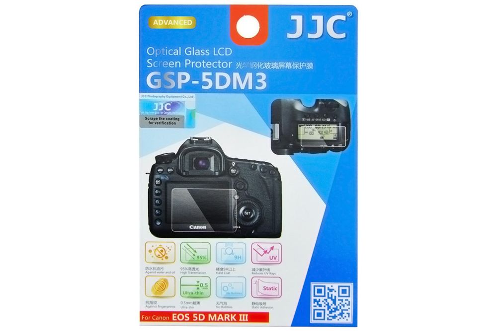 Защитное стекло JJC для Canon EOS 5D MARK IV, 5D MARK III, 5DS, 5DS R