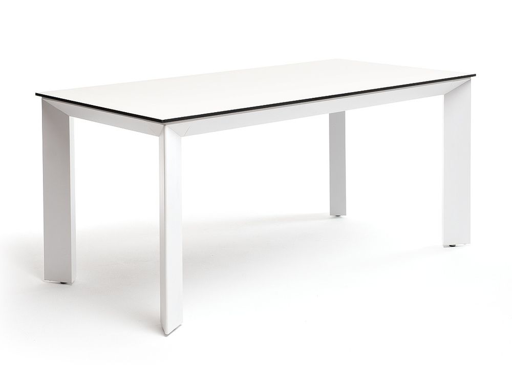 &quot;Венето&quot; обеденный стол из HPL 180х90см, цвет молочный, каркас белый