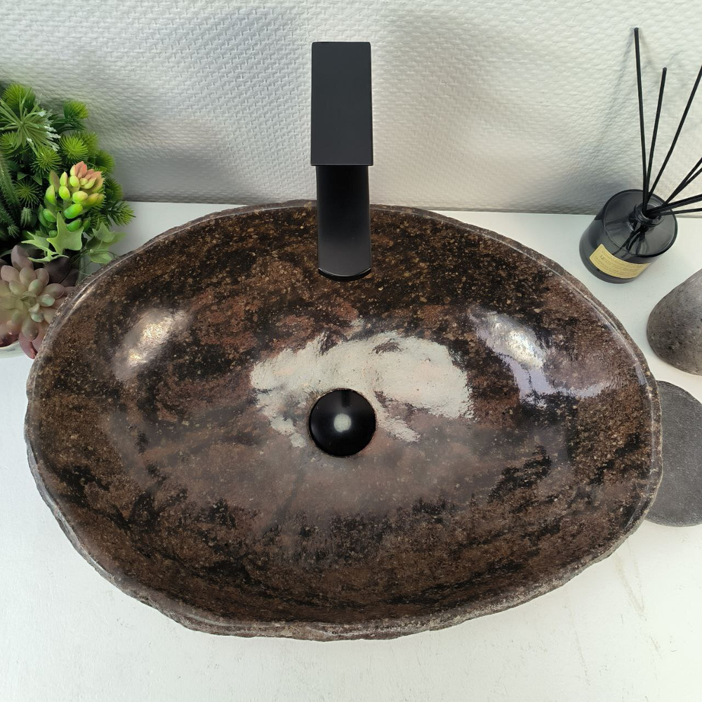 Раковина из речного камня RS-65230 53*37*15 0862