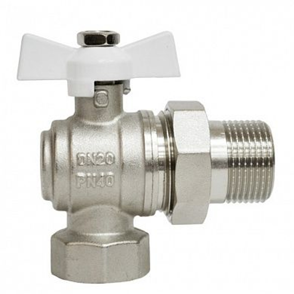 Кран шаровой (американка) 3/4" ВН угловой STI