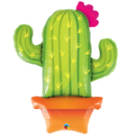Шар Фольгированный Кактус в горшке (Зеленый)