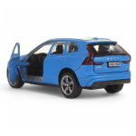 Модель ин. мет. "Volvo XC" r-design матовый синий 12 см, двери, багаж, в коробка Технопарк в кор.2*36шт