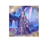 Кукла Barbie Crystal Fantasy Collection Amethyst (13 дюймов, платиновые волосы) с ожерельем из настоящего аметиста, платьем и аксессуарами, подарок для коллекционеров