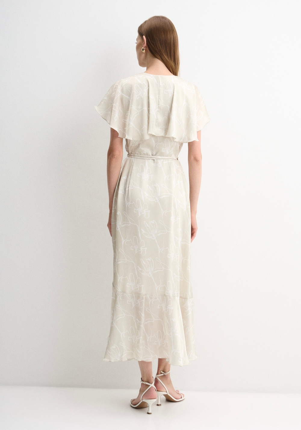 Платье Нежность миди бежевый