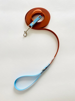 Поводок для собак из Биотана, 15 мм ,3 м, коричневый с голубым