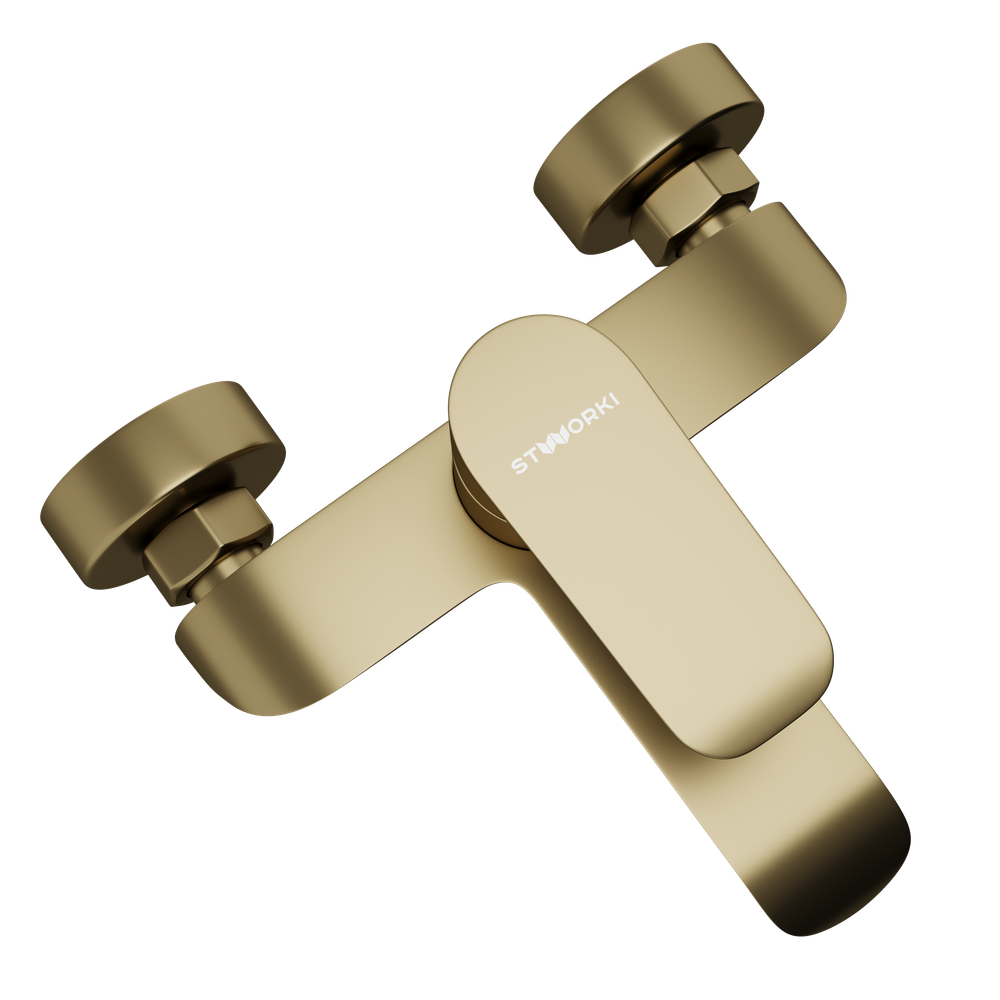 Смеситель для ванны с душем STWORKI Копенгаген S42100GM матовое золото