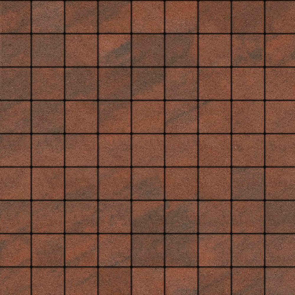 Тротуарная плитка КВАДРАТ 100х100 мм - Листопад гранит Клинкер