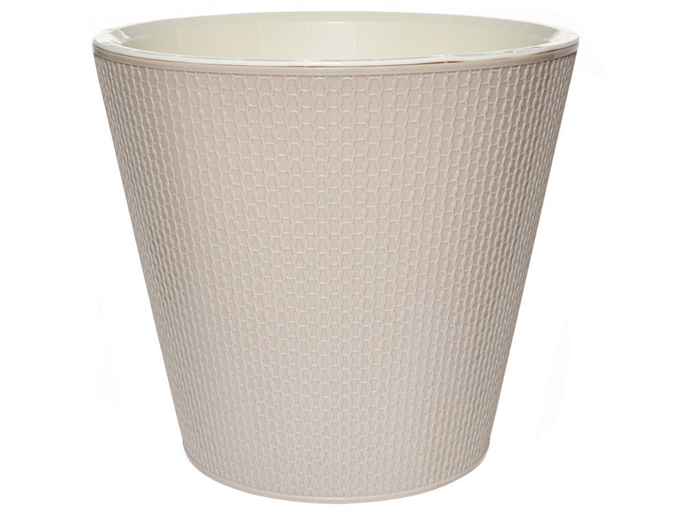 Горшок цветочный Velvet D330мм 16л на колесиках (бежевый)