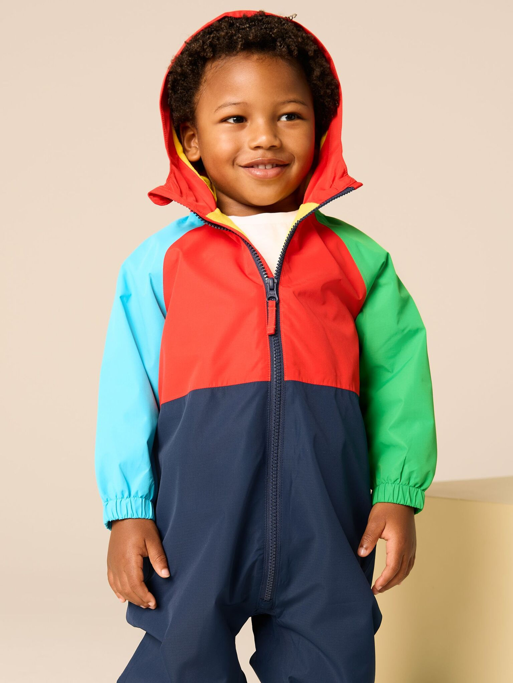 Комбинезон непромокаемый с флисовой подкладкой для мальчика Next Q60-449, Синий, Красный