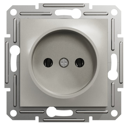 РОЗЕТКА С/У 1-ГНЕЗДО Б/З БРОНЗА ASFORA /SCHNEIDER/