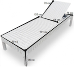 Шезлонг-лежак плетеный Tagliamento GS925, белый