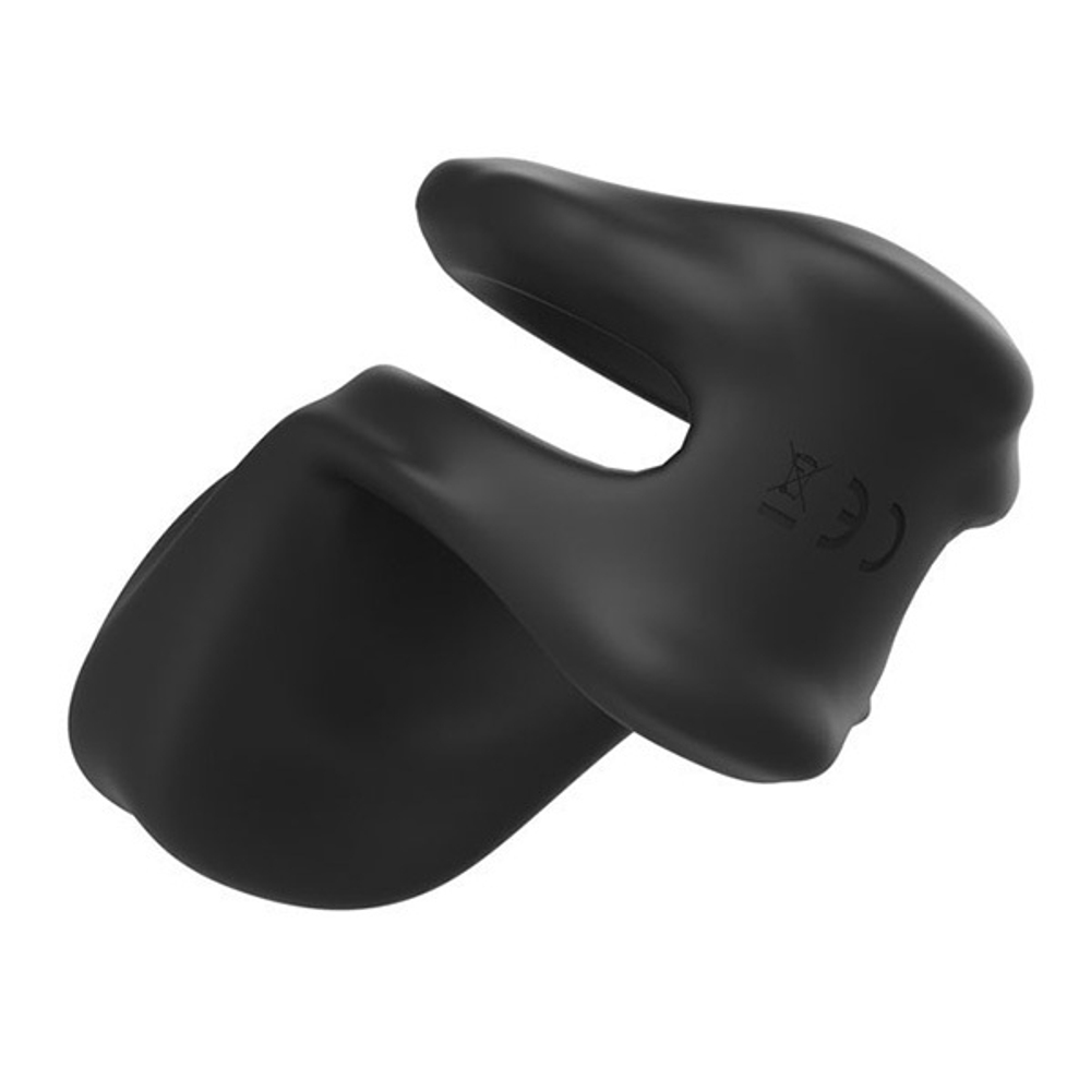 Черное эрекционное виброкольцо 3,5см I-Moon MY-922