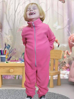 1141 Комбинезон детский флис коралл (60-116)