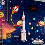 Интерактивная стена «Битва планет», с космическими модулями и счётчиком