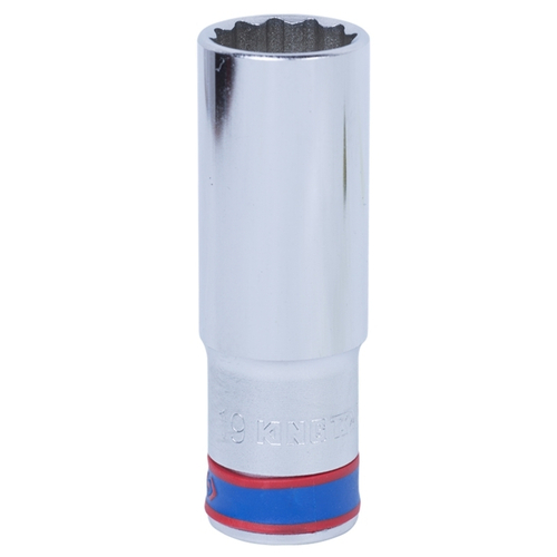 KING TONY (423019M) Головка торцевая глубокая двенадцатигранная 1/2", 19 мм