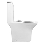 Унитаз-моноблок с функцией биде AZARIO Sente 375х665х785 напольный, безободковый, горизонтальный слив, сиденье дюропласт микролифт (AZ-8614B)