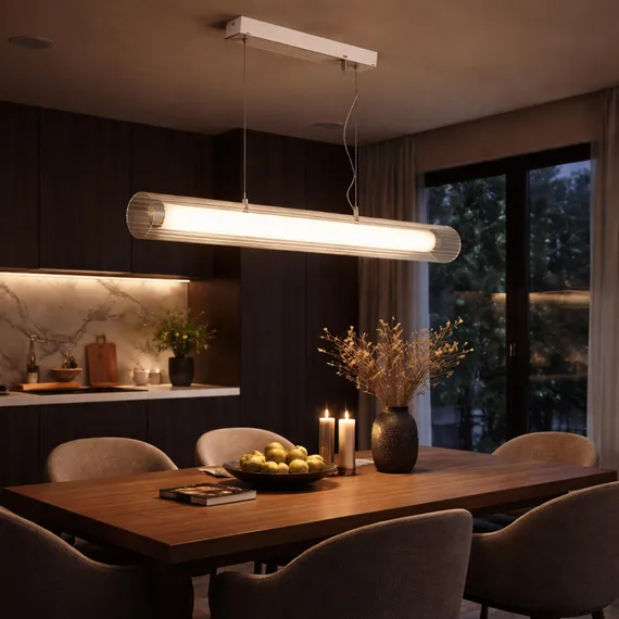 SL2010.103.01 Светильник подвесной ST-Luce Никель/Белый, Прозрачный LED 1*33W 3000K/4000K ENFYS