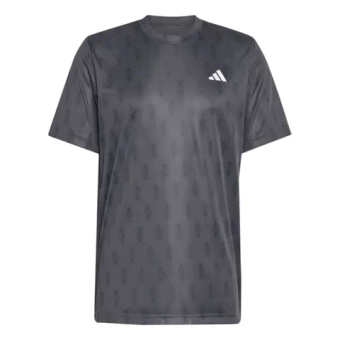 Мужская теннисная футболка Adidas Club Climacool Graphic - carbon/black