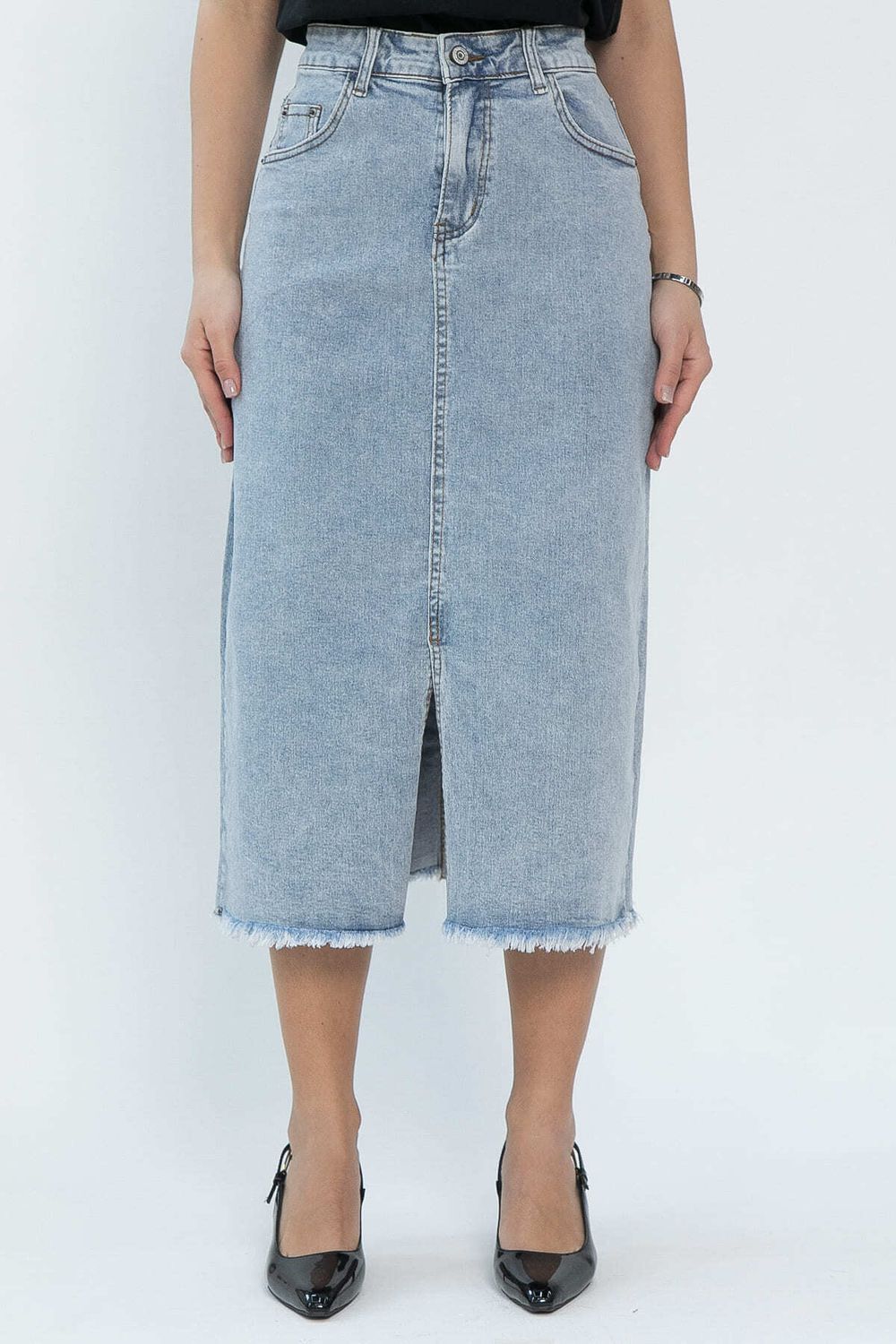 Юбка Самара (серо-голубая) Ю13576-4М LT Collection