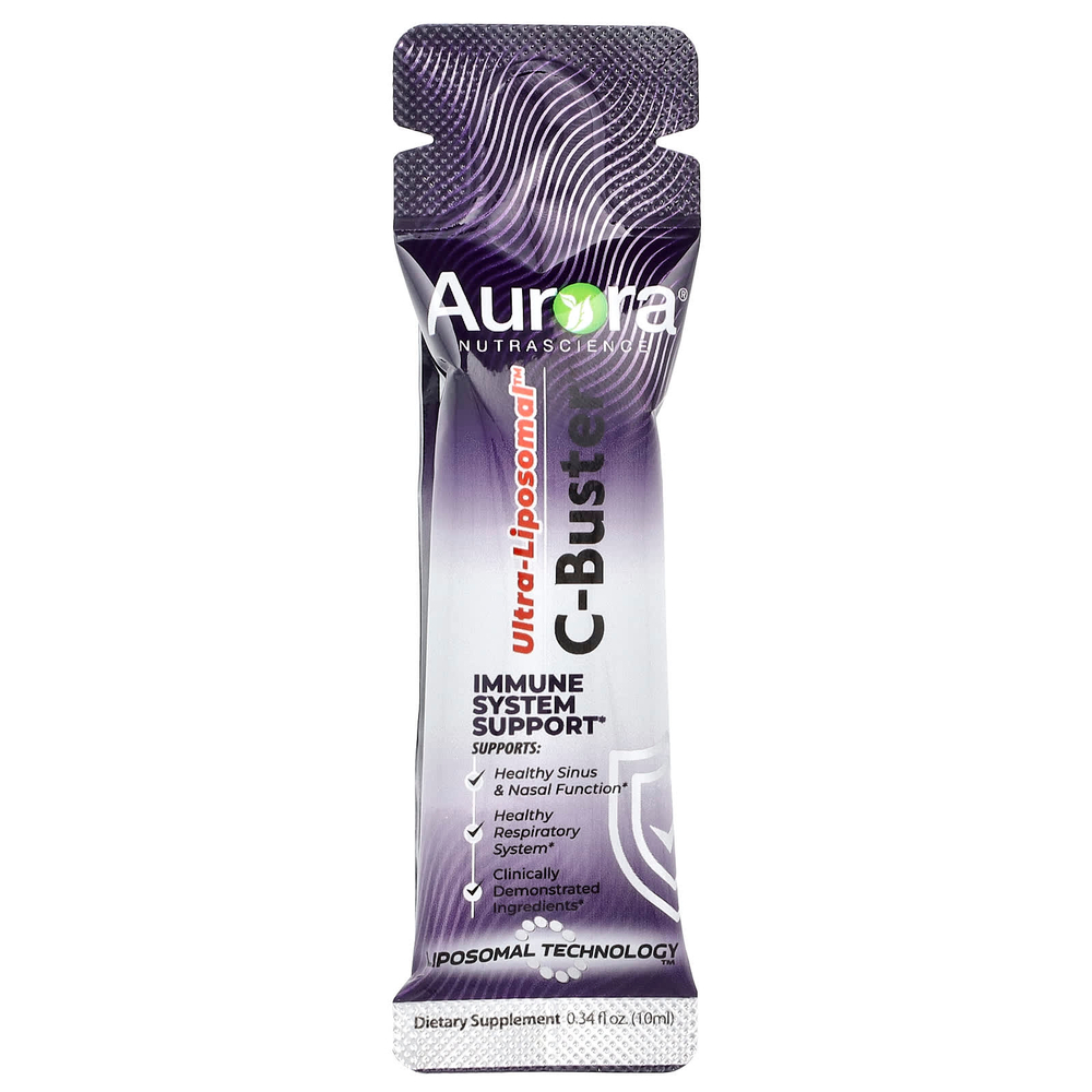 Aurora Nutrascience, Ultra-Liposomal ™, C-Buster ™, 30 пакетиков по 10 мл (0,34 жидк. Унции)