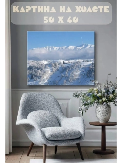 Картина на стену 40 X 50 Зимний пейзаж