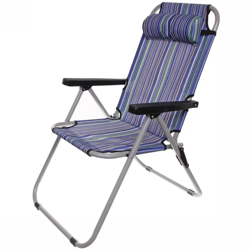 Стул 93*54*64см «Вейрона» складной, с подголовником,2 положения ДоброСад