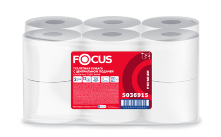 Туалетная бумага с листовой подачей, "Focus Point" Артикул 5036915, 2-сл., 120м