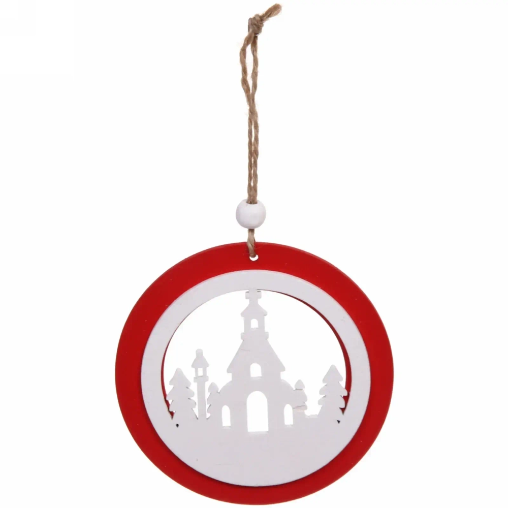 Подвеска «Сказочный лес» 10 см, Красный/белый