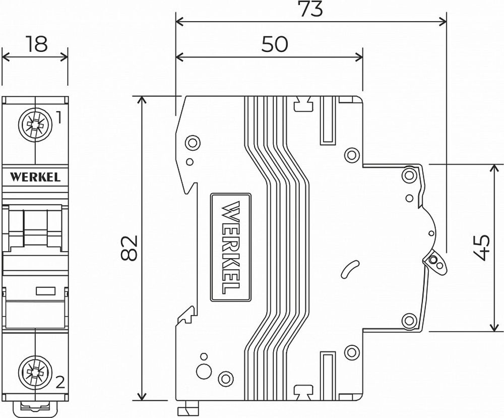 Автоматический выключатель 1P Werkel Автоматические выключатели W901P324