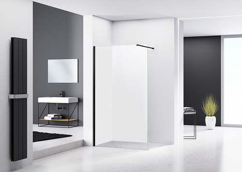 Душевая перегородка Abber AG61120B 120x200 профиль Черный стекло прозрачное