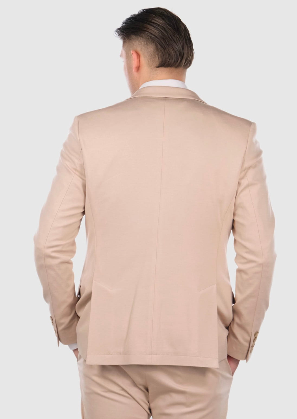 Мужской костюм тройка (бежевый) А103