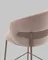Полубарный стул Blaze 60 см, бежевый велюр, бежево-серые ножки