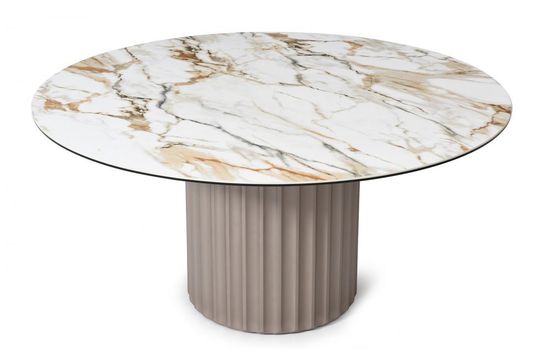 Стол обеденный Bjorn 140 керамика на стекле