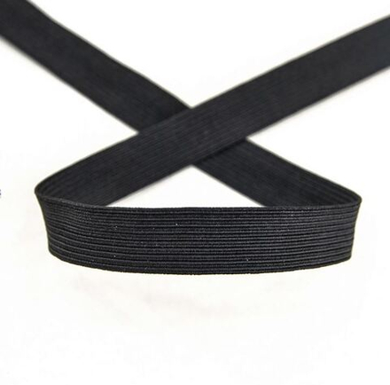 Резинка продежка, 13,2 мм, цвет черный, намотка 100 м (10013160/150223/3069969/1_Чехия)