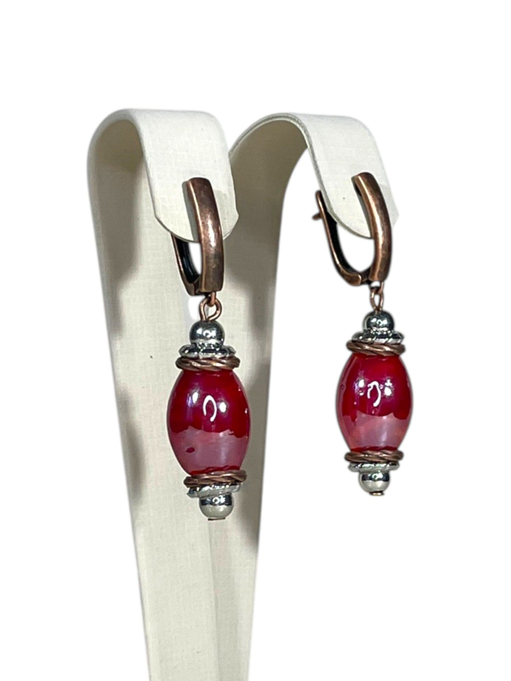 Комплект колье и серьги муранское стекло