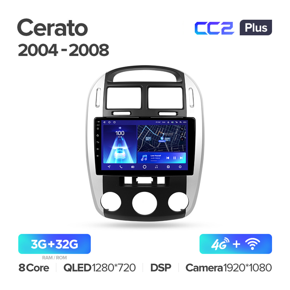 Teyes CC2 Plus 9"для KIA Cerato 1 2004-2008