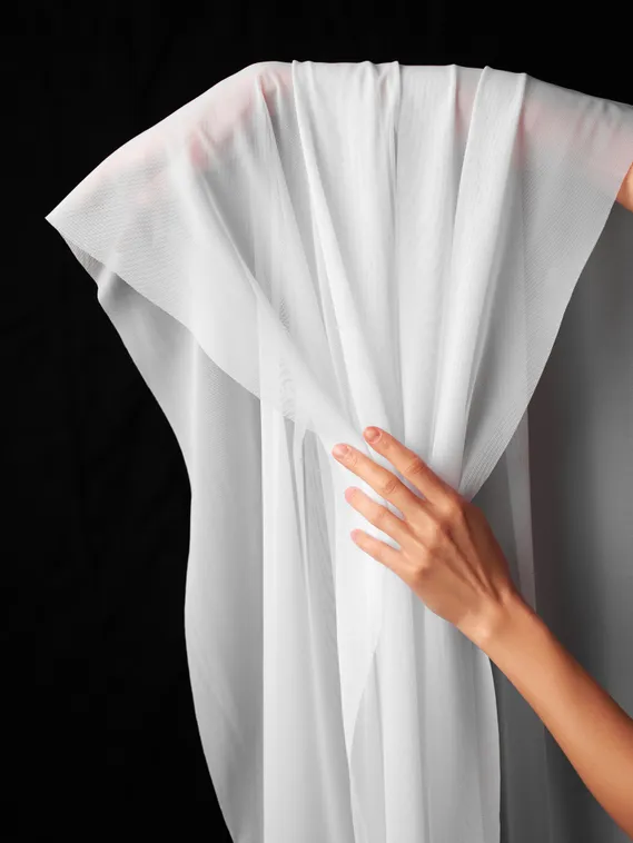 Сетка эластичная Lauma, арт.556, белый 001