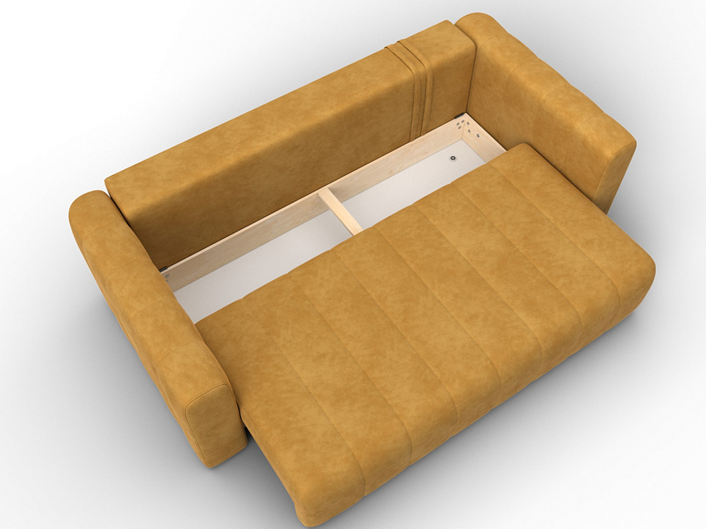 Диван прямой Лига-062 НПБ ВЕЛЮР BRUT 10 желтый