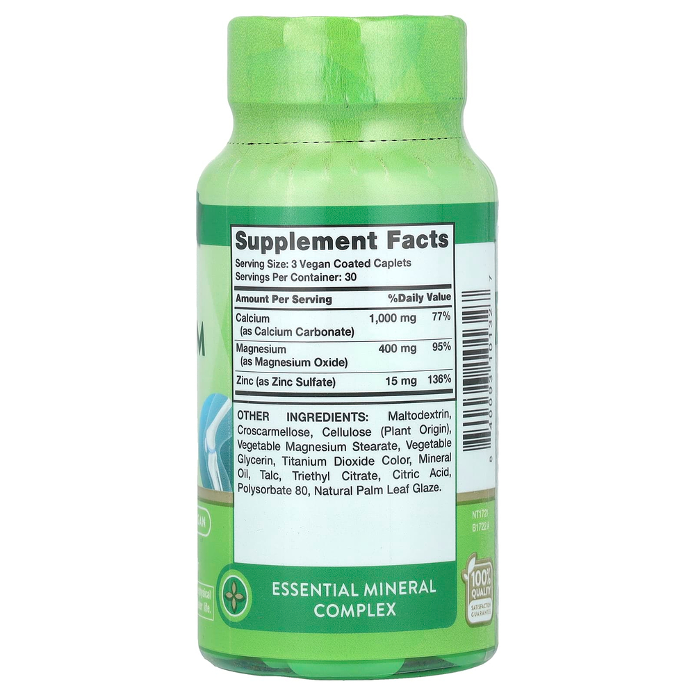 Nature's Truth, Кальций, магний и цинк, 90 капсул в оболочке