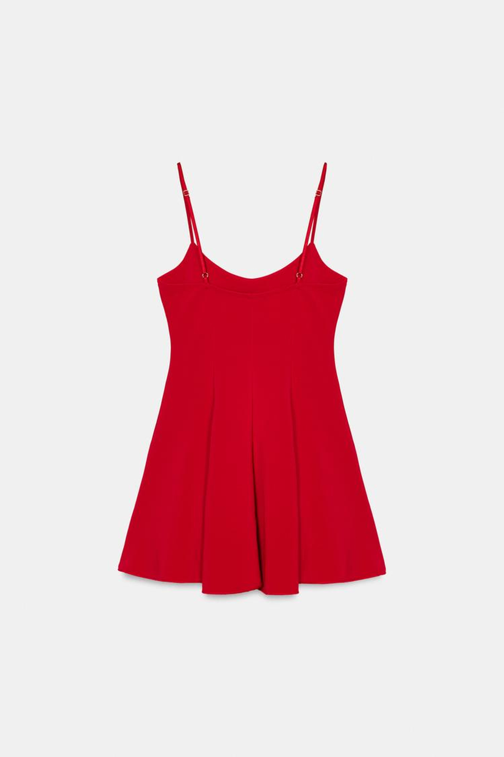 ZARA ЭЛАСТИЧНОЕ ПЛАТЬЕ С СЕРДЕЧКАМИ, КРАСНЫЙ