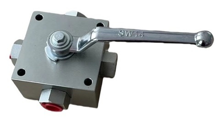 KHB-KH4-DN20-G3/4-X-1112 - Шаровой кран 4/3 на высокое давление, резьба G3/4", закрытые центры