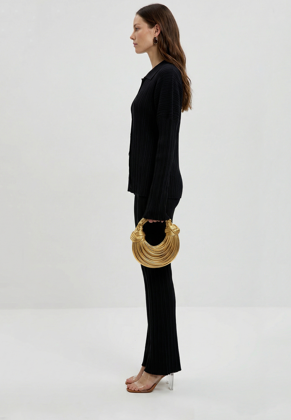 Брюки в рубчик