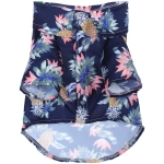 Рубашка для собак и кошек малых и средних пород «СТИЛЬНЫЙ БРО», цвет синий, принт ананасы с цветами, размер S