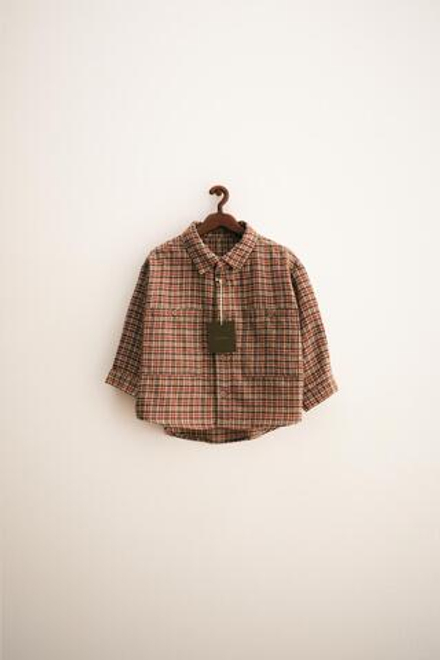 ZARA TIMELESS - РУБАШКА В КЛЕТКУ, КОРИЧНЕВЫЙ